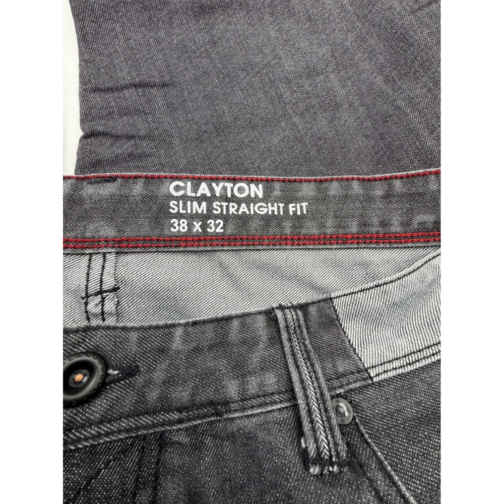 Sean John Clayton Men's 38x32 Black Jeans Slim Straight Fit Denim Streetwear - Picture 3 of 12